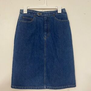 Liz Claiborne Cotton Denim Pencil Skirt Size 10 Trendy Spring